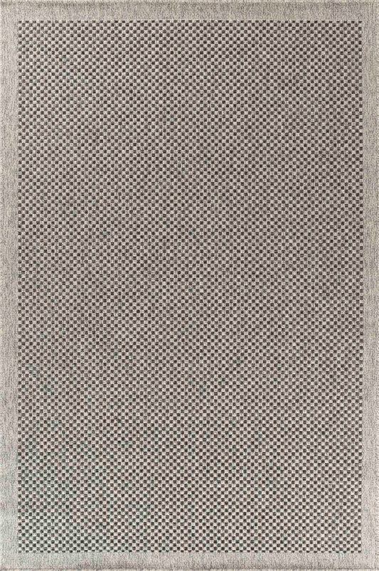Harper Checkered Outdoor Rug - Dark Grey