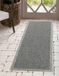 Harper Checkered Outdoor Rug - Dark Grey