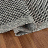 Harper Checkered Outdoor Rug - Dark Grey