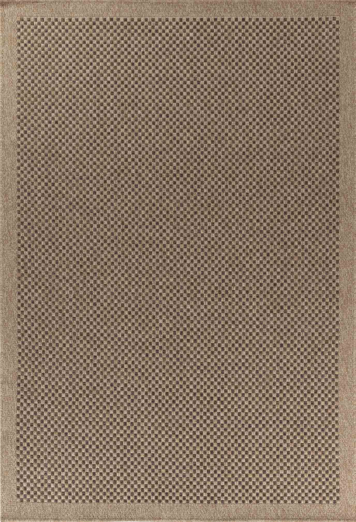 Harper Checkered Outdoor Rug - Jute