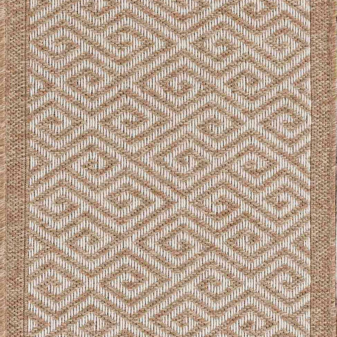 Harper Greek Key Outdoor Rug - Cream