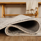 Rhodes Neutral Geometric Rug - Hatch Grey