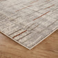 Rhodes Neutral Geometric Rug - Hatch Grey