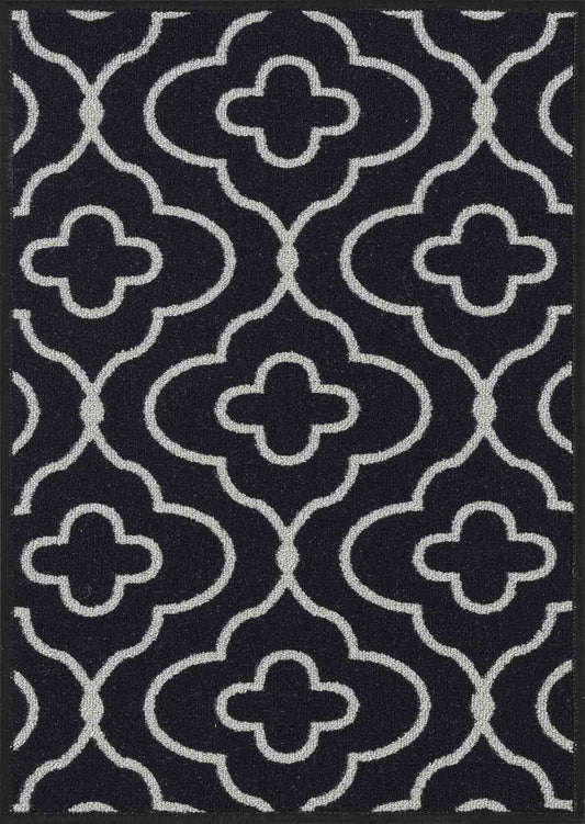 Black Havana Club door mat, flat portrait view
