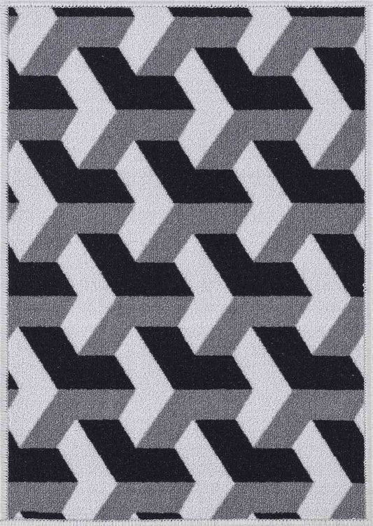 Havana Geo Door Mat - Grey