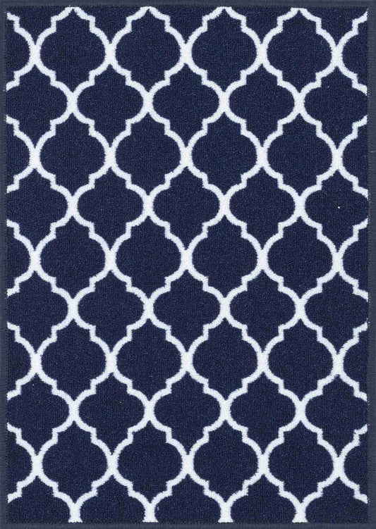 Havana Trellis Door Mat - Navy