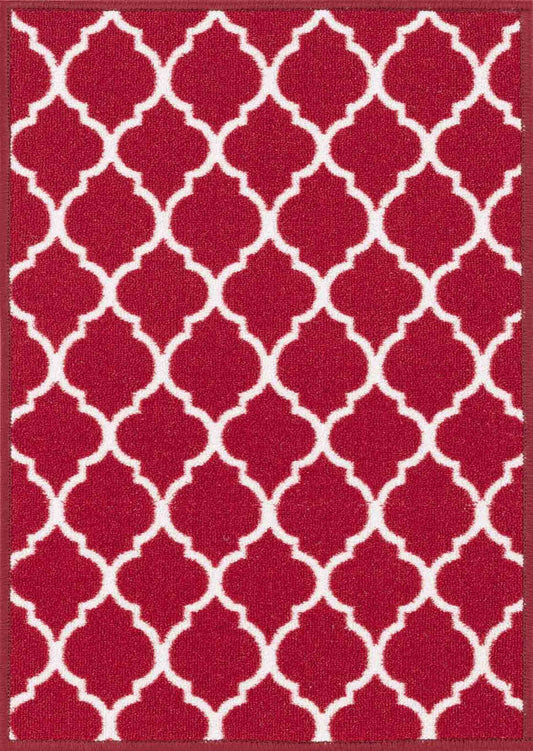 Havana Trellis Door Mat - Red