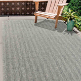 Harper Herringbone Outdoor Rug - Dark Grey