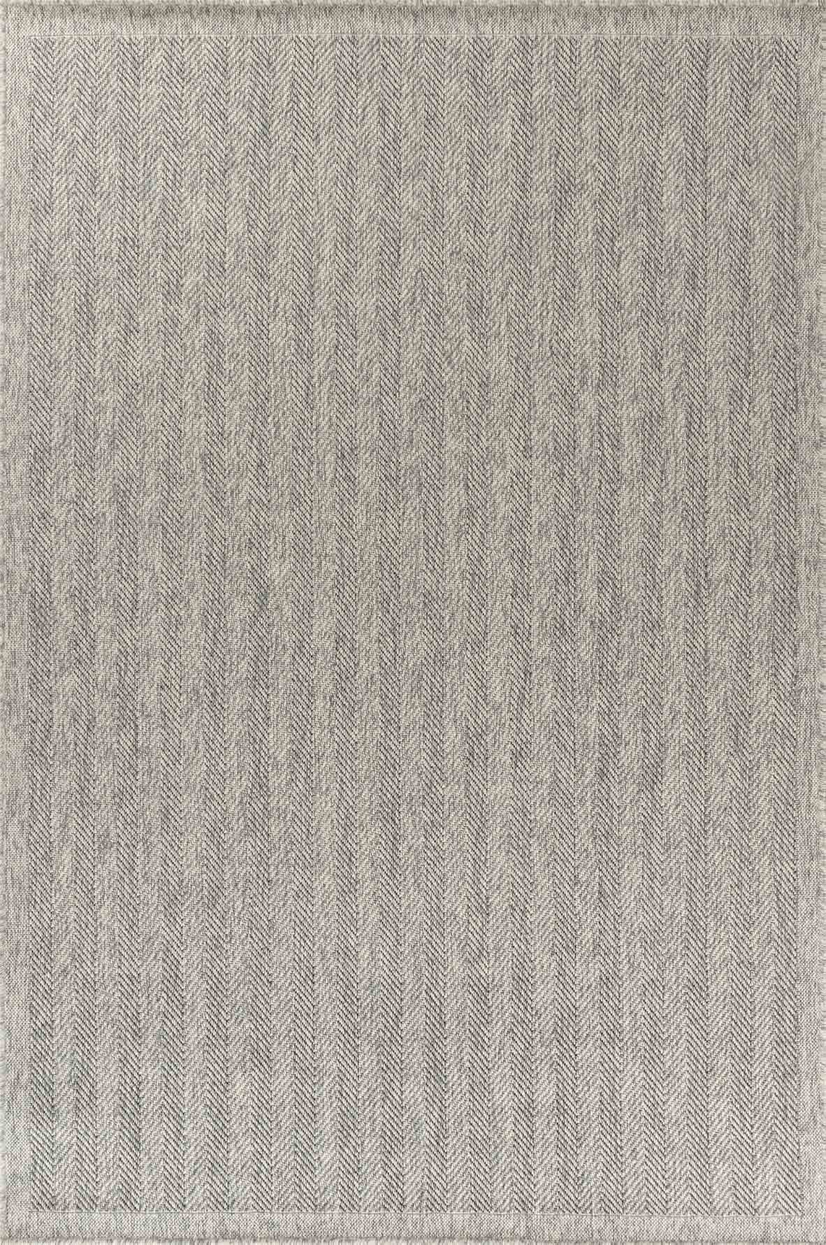 Harper Herringbone Outdoor Rug - Dark Grey
