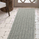 Harper Herringbone Outdoor Rug - Dark Grey