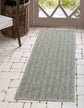Harper Herringbone Outdoor Rug - Dark Grey