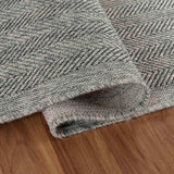 Harper Herringbone Outdoor Rug - Dark Grey