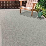 Harper Herringbone Outdoor Rug - Silver