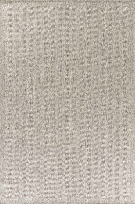 Harper Herringbone Outdoor Rug - Silver