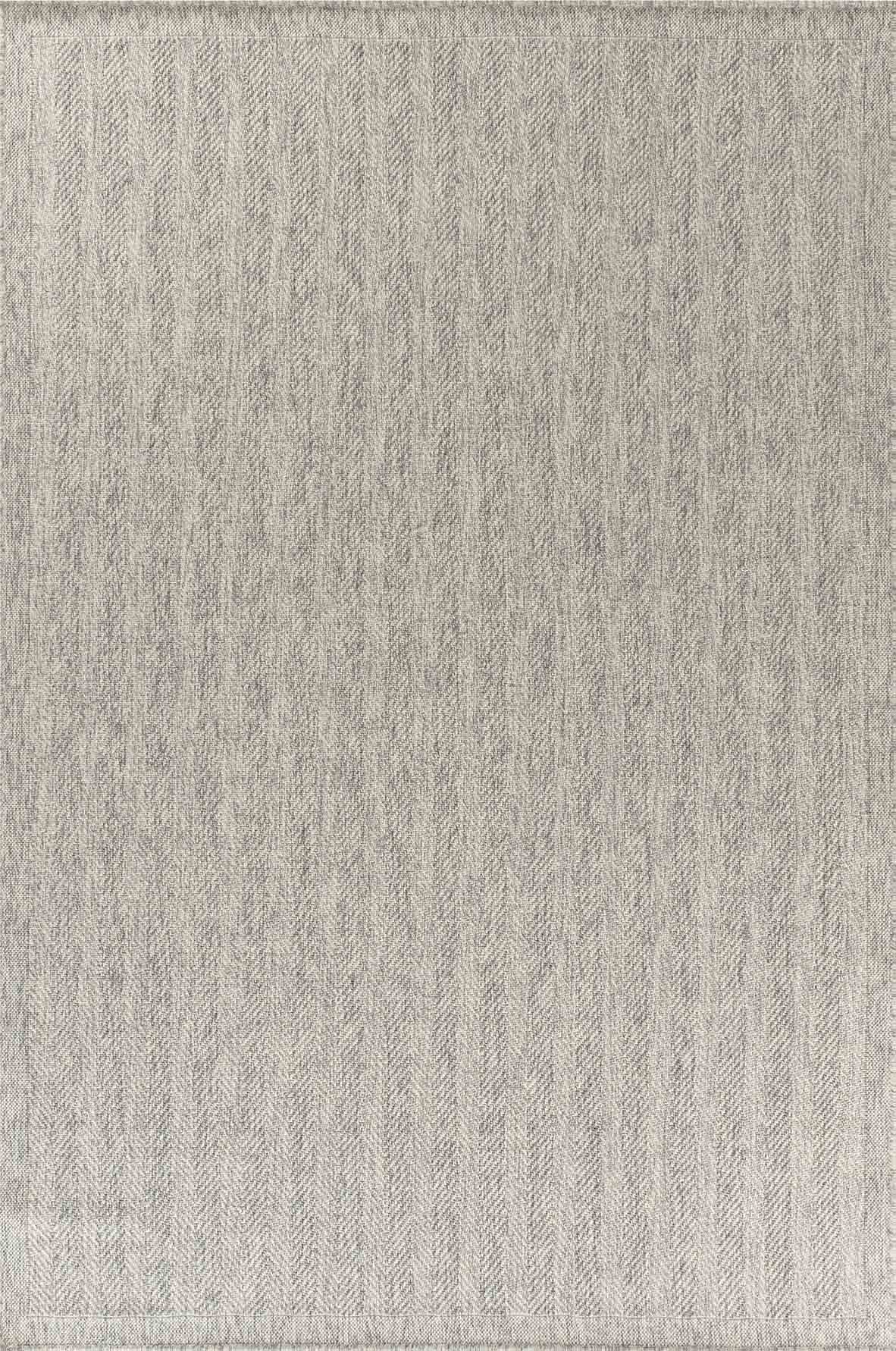 Harper Herringbone Outdoor Rug - Silver