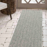 Harper Herringbone Outdoor Rug - Silver