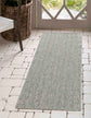 Harper Herringbone Outdoor Rug - Silver