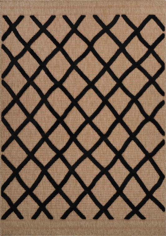 Harper Aztec Rug - Black