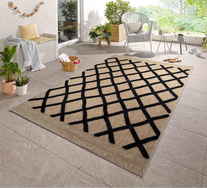 Harper Aztec Rug - Black