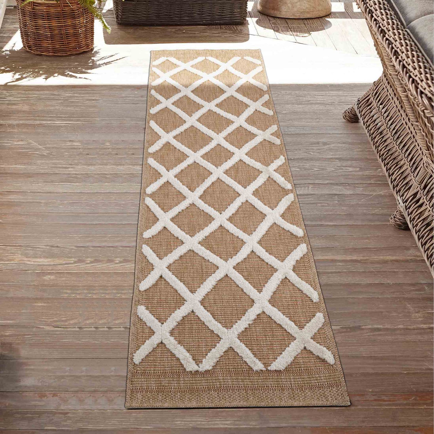 Harper Aztec Rug - Cream