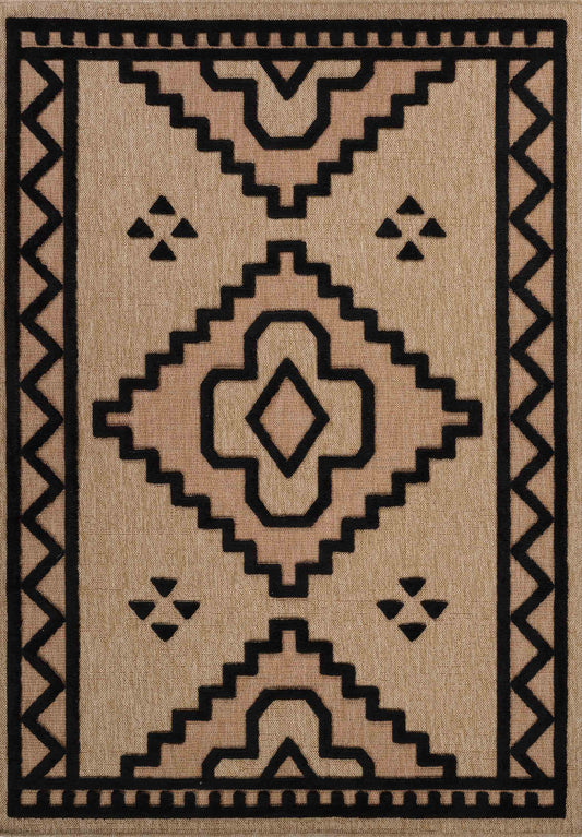 Harper Diamond Rug - Black