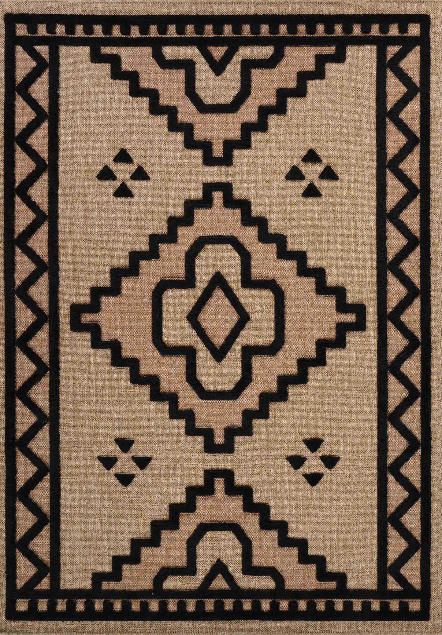 Harper Diamond Rug - Black