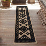 Harper Diamond Outdoor Rug - Black