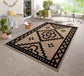 Harper Diamond Rug - Black