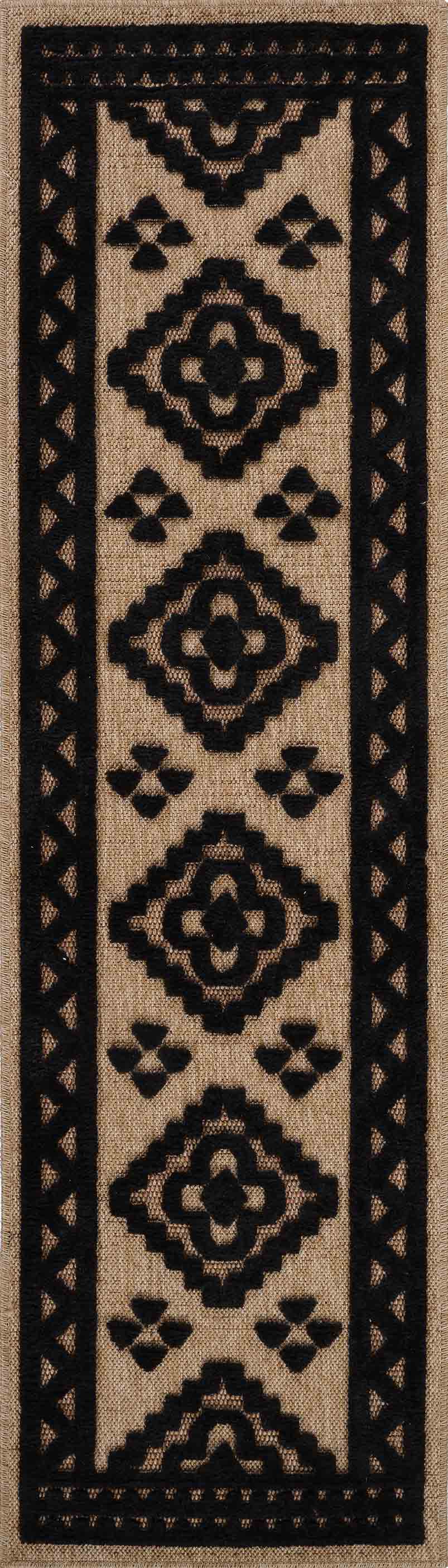 Harper Diamond Rug - Black