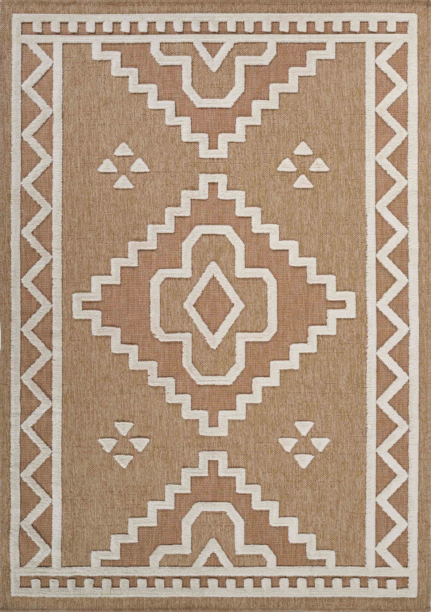 Harper Diamond Rug - Cream