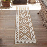 Harper Diamond Outdoor Rug - Cream