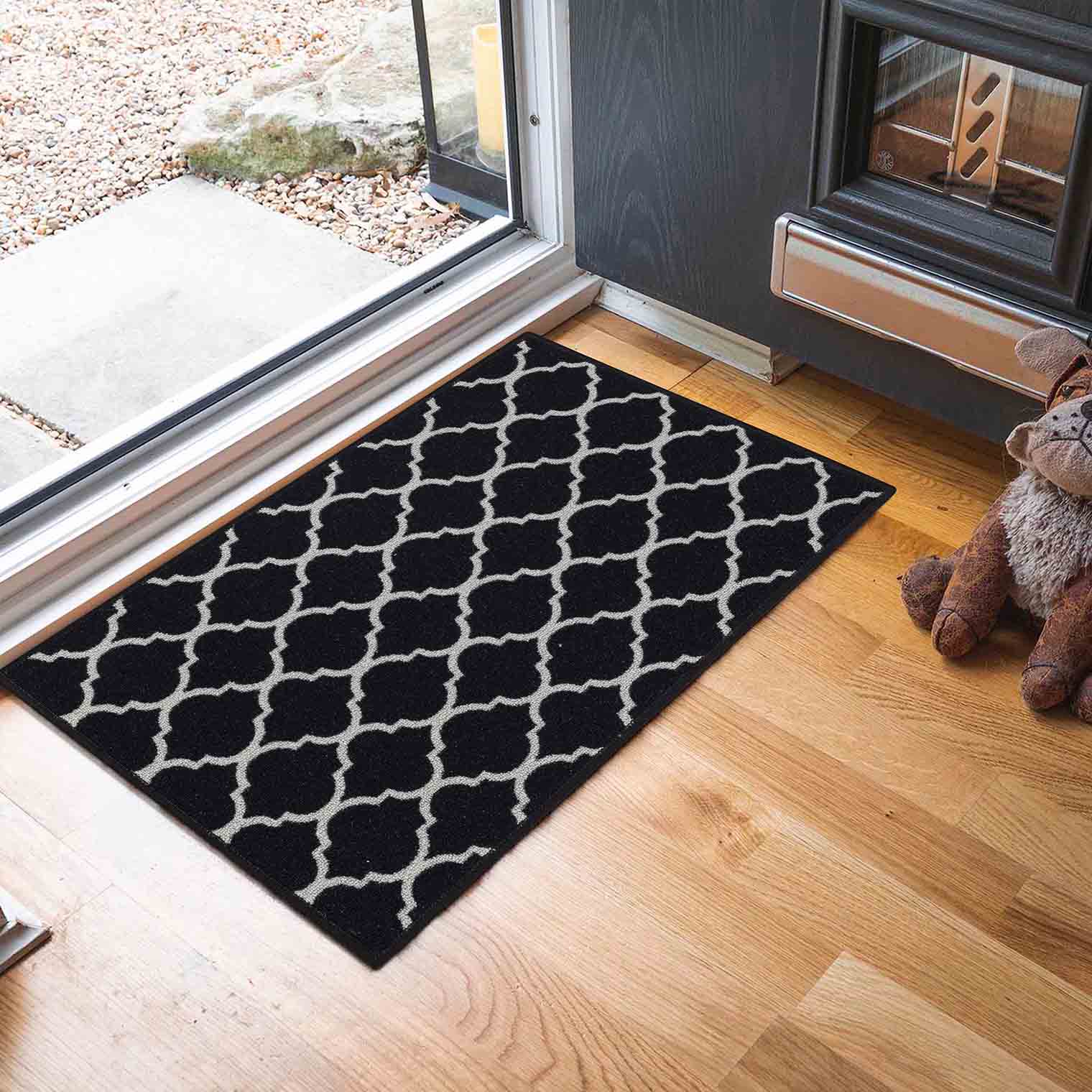 Havana Trellis Door Mat - Black