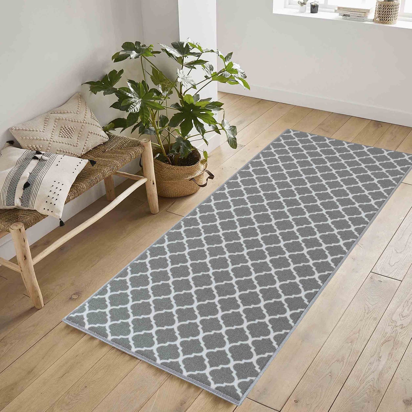 Havana Trellis Door Mat - Grey