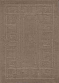 Beige Ivy Greek Key door mat, flat portrait view