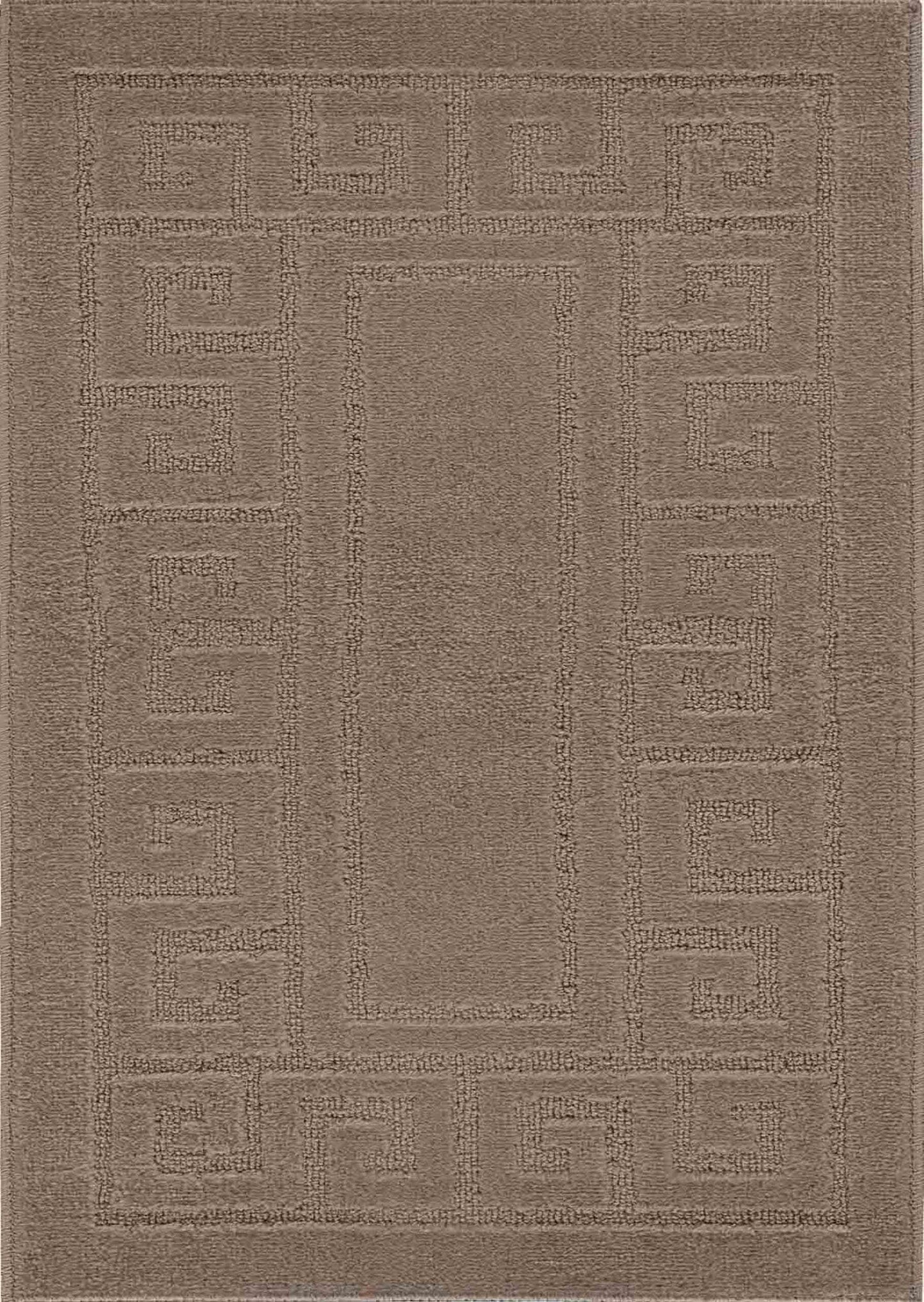 Ivy Minimalist Non-Slip Mat - Greek Key Silver