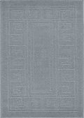 Dark Grey Ivy Greek Key door mat, flat portrait view