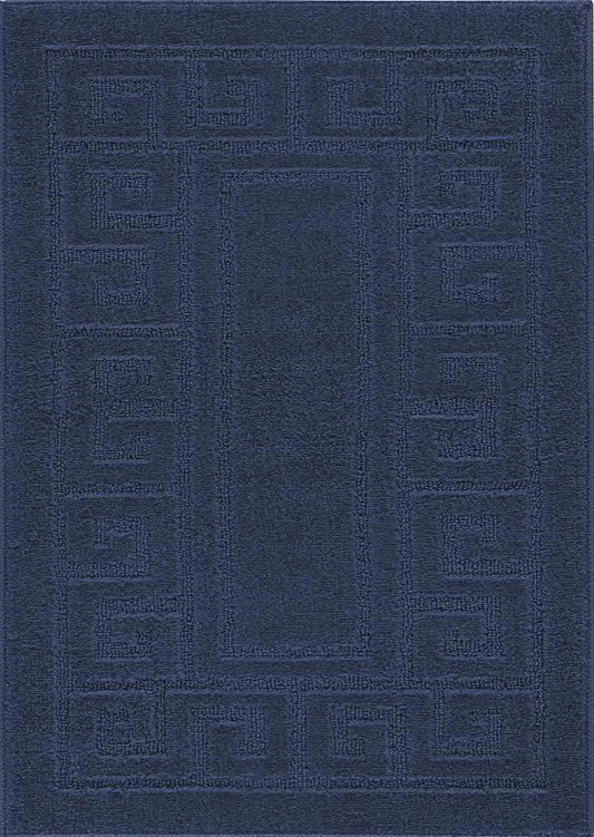 IVY Greek Key Door Mat - Navy