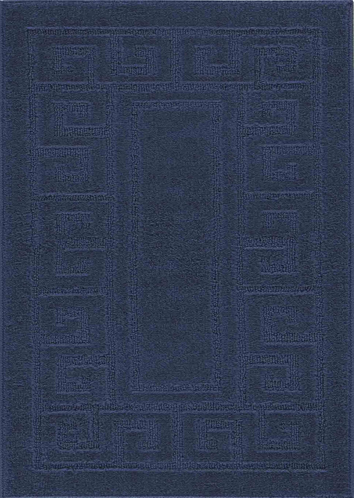 Ivy Minimalist Non-Slip Mat - Greek Key Silver