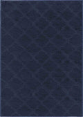 Navy Blue Ivy Trellis door mat, flat portrait view