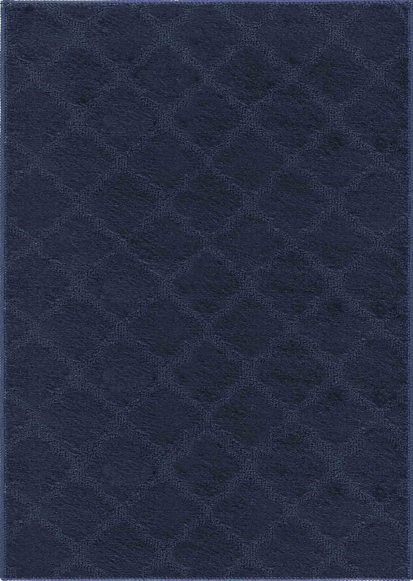Ivy Minimalist Non-Slip Mat - Trellis Navy