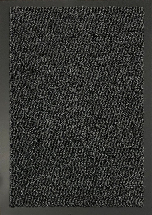 Anthracite Leyla heavy duty mat, flat portrait view