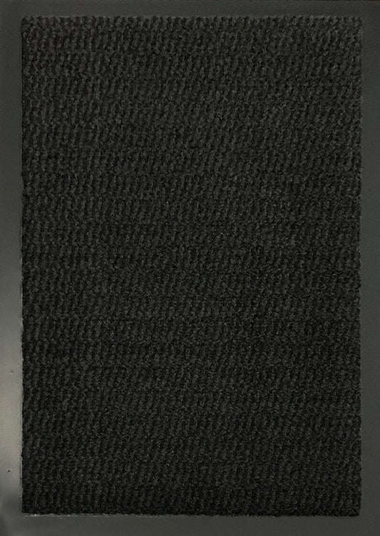 Charcoal Leyla heavy duty mat, flat portrait view 2