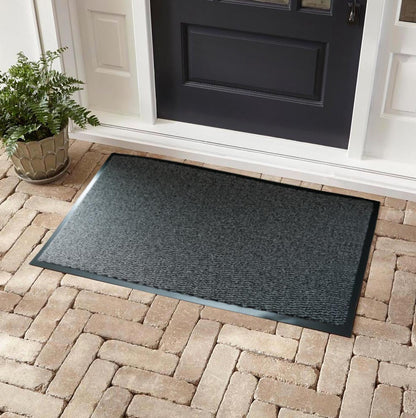 Silver Leyla heavy duty mat, doormat view