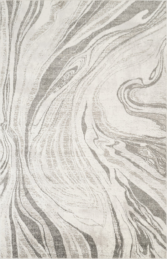 Mabel Abstract patterned rug, flat portrait view