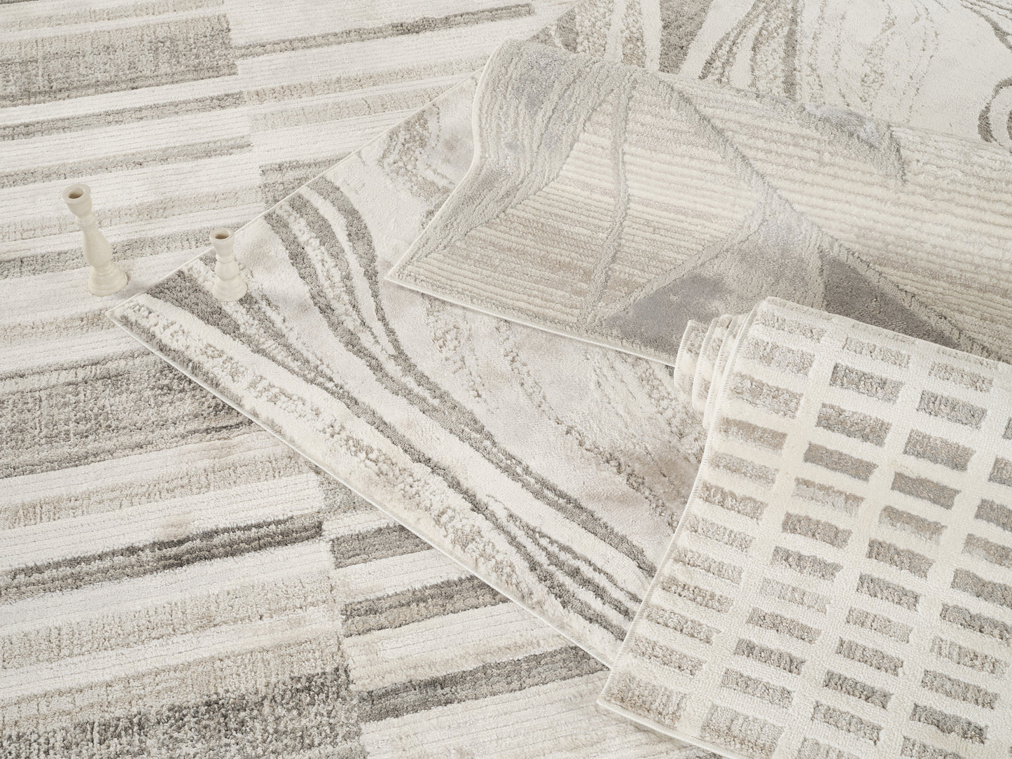 Mabel Patch patterned rug, styled view 2