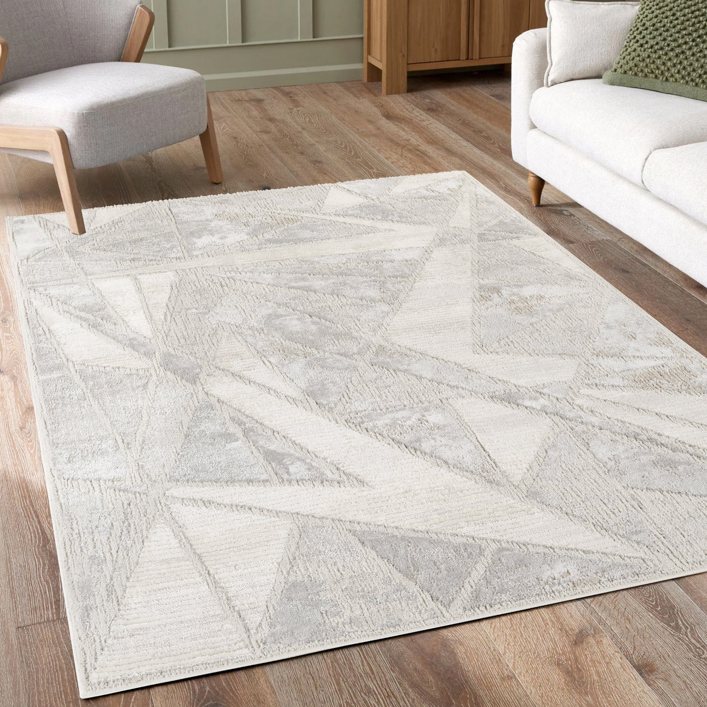 Mabel Gem patterned rug, in a room setting 2