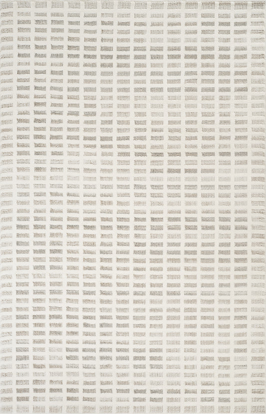 Stone Mabel Grid patterned rug, flat portrait view