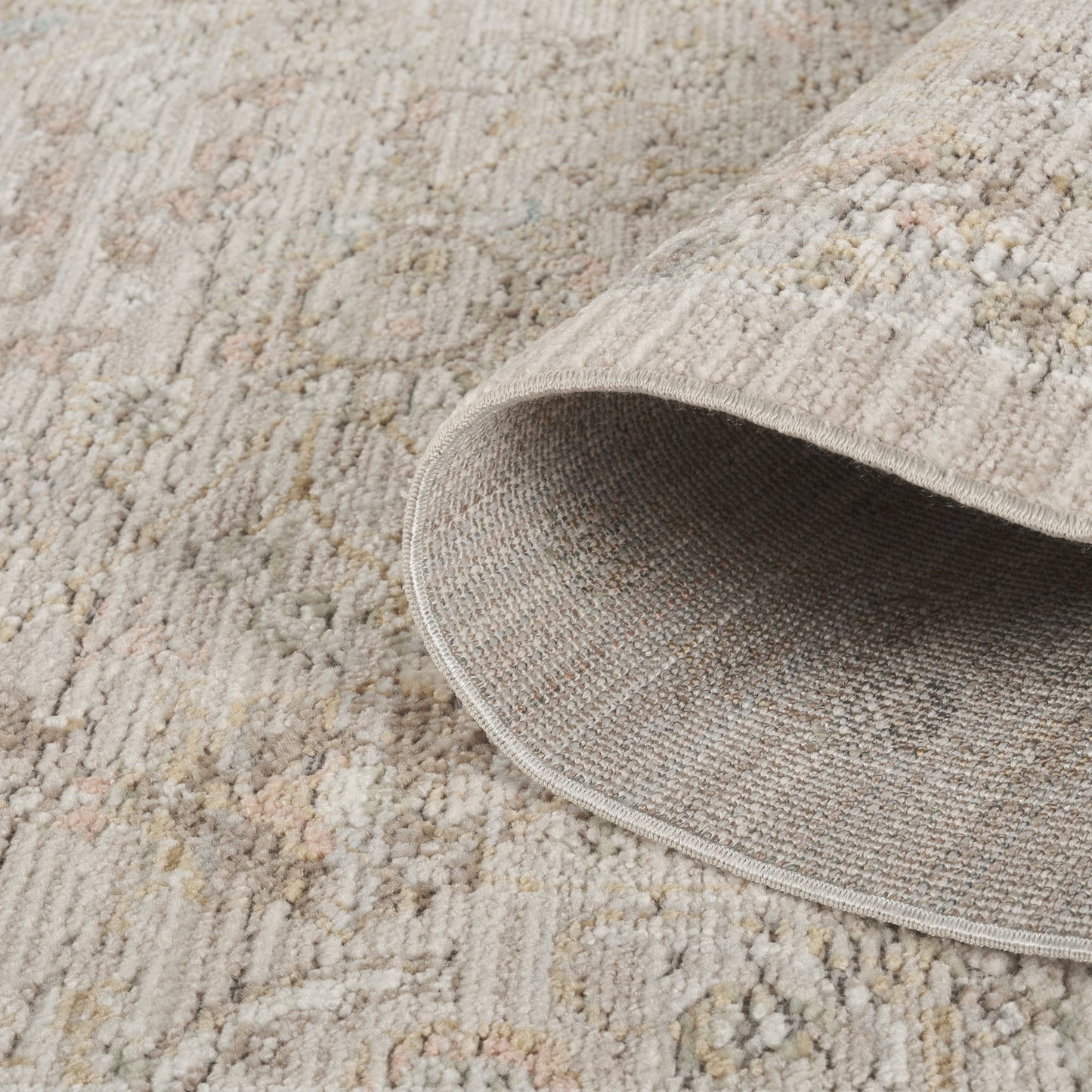Maia Vintage Patterned Rug - Blossom Beige