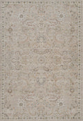 Beige Maia Blossom vintage rug, flat portrait view
