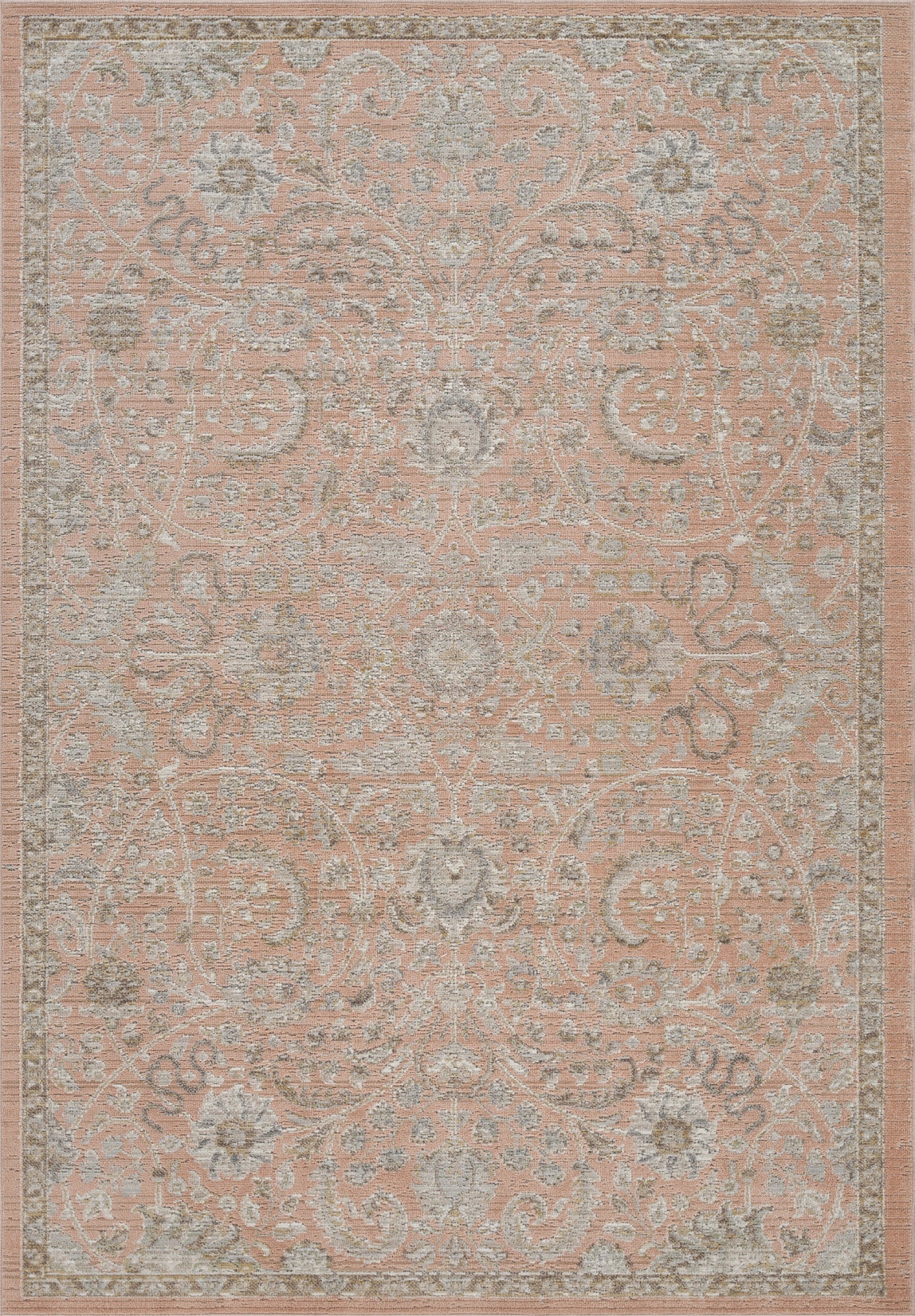 Maia Vintage Patterned Rug - Blossom Beige